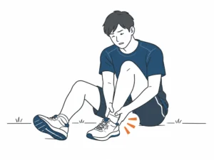 急なケガやスポーツ中のケガについて身体の状態を確認している様子